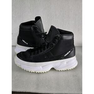 Adidas Originals Women's Black White Kiellor Xtra Leather High Top Sneakers 8